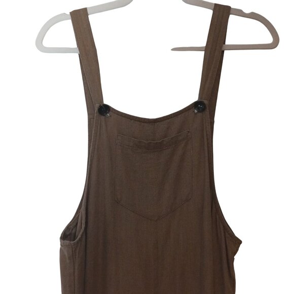 Lulus‎ Torrey Olive Green Wide-Leg Overalls Size S Linen Blend Cropped Leg - Picture 5 of 16